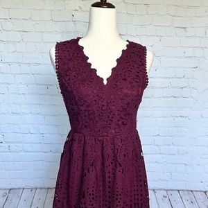 Womens Burgandy Dress
